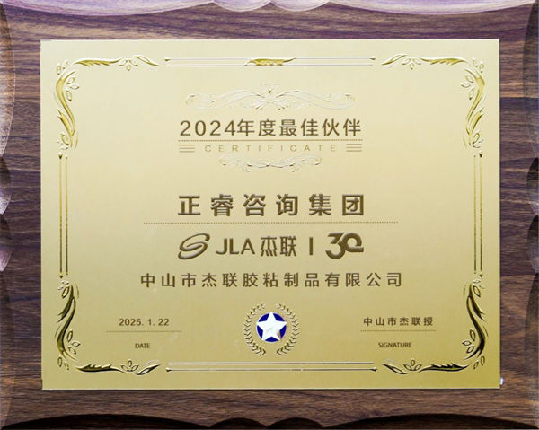 蓝狮注册咨询集团荣获广东杰联新材料有限公司2024年度最佳合作伙伴奖